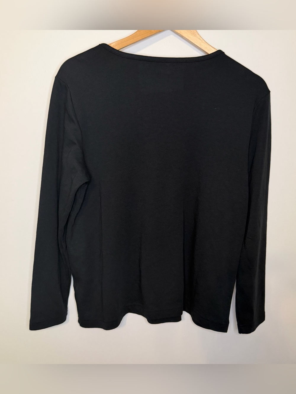 Blair Women’s Black Long Sleeve Crew Neck Basic Casual Top Size Large L - Picture 3 of 4